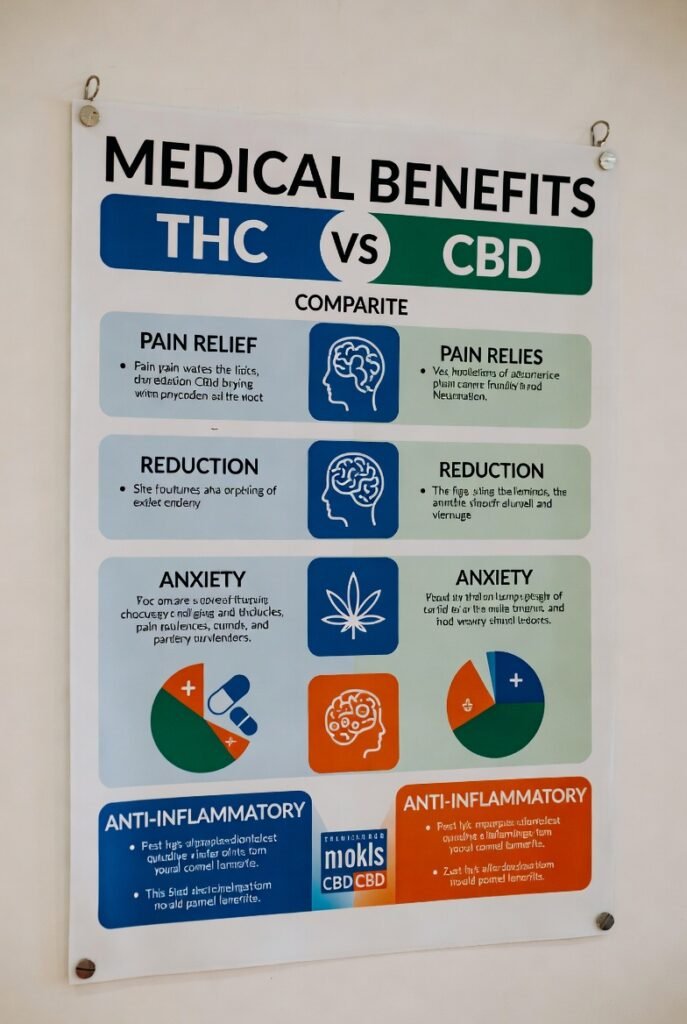 Medical Benefits of THC vs CBD