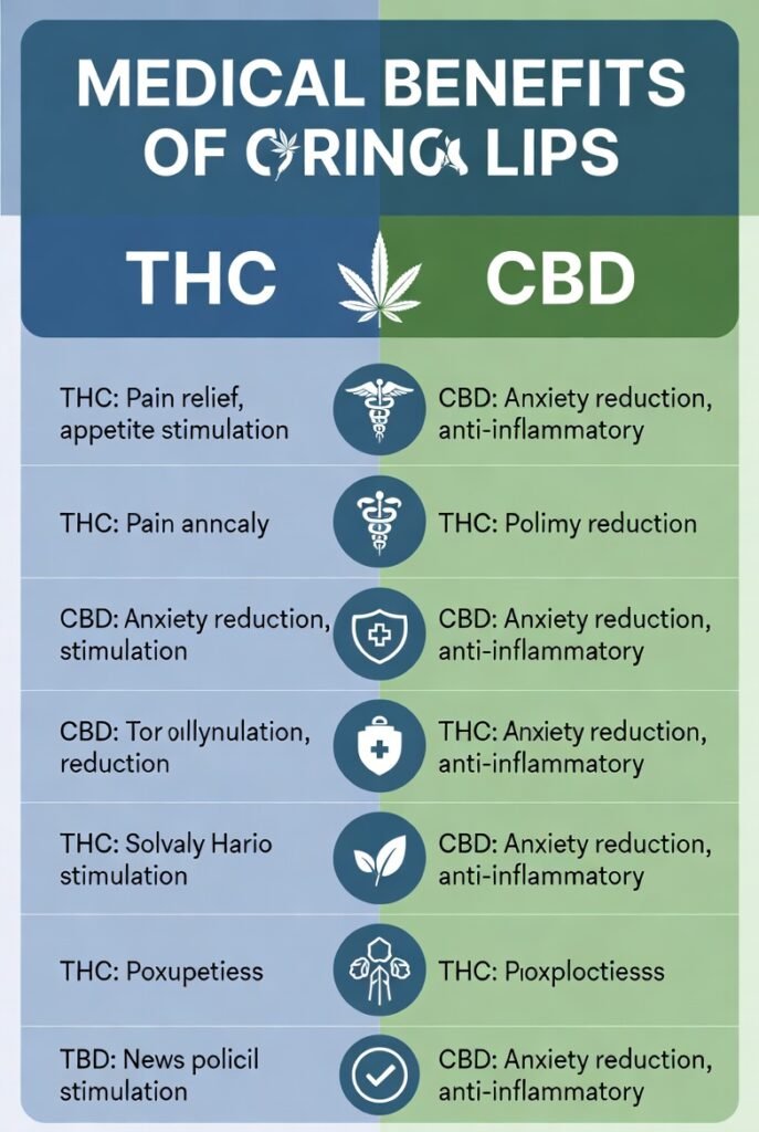 Medical Benefits of THC vs CBD